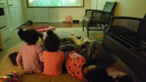 The Balancing Act With 4 Children - movie night